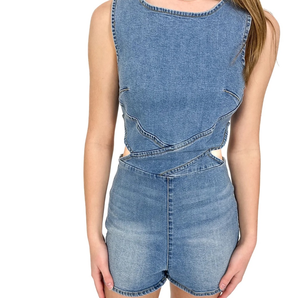 Denim Romper